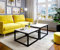 lukmebel Couchtisch Yoshi Fuerte, Zweier-Set, MDF, 70x70cm, 60x60cm, Schwarz, Weiß, Hochglanz, Modern, Bequem, Ergonomisch