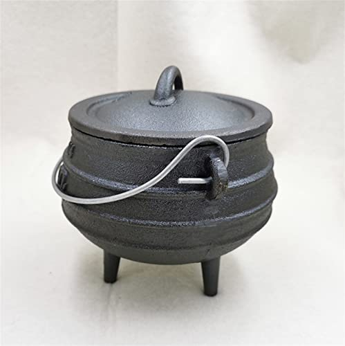 XXXXW Braising Pans 700mL Three-legs Cast Iron Table Burning Pot Small Hot Pot Stewpot Soup Pot Casserole Dish