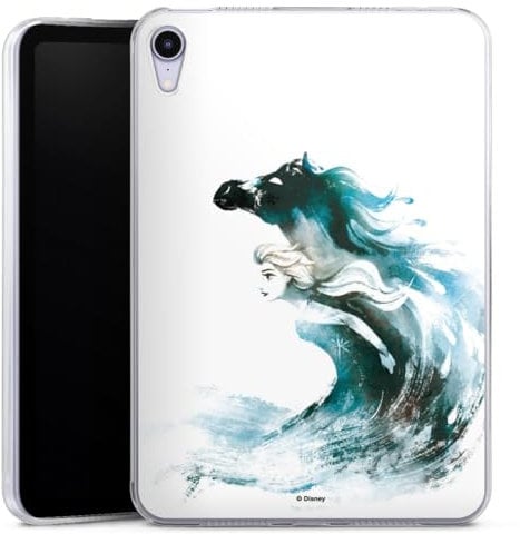 Silikon Hülle kompatibel mit Apple iPad Mini (2021) Case Tablet Hülle Disney Princess Frozen ELSA Offizielles Lizenzprodukt