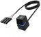 HALOULENI Desktop Power Switch, External Remote Start for PC Motherboard Power On Off Switch Button Extension Cable(Shell: black, light: color gradient