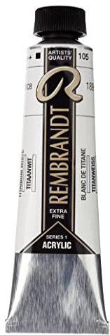 Rembrandt Colores Acrílicos Tubo 40 ml Blanco de Titanio 105 (18051052)