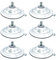 M6-Saugnapfhaken, 6 cm, großer Durchmesser, Stufenform, großes transparentes PVC-Gewinde, Länge 1 cm, Saugnapf mit Mutter, 6 Stück (M6-D6 cm)