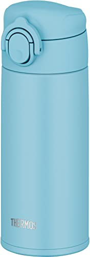 Thermos Water Bottle, Vacuum Insulated Mobile Mug, 11.8 fl oz (350 ml), Light Blue, Dishwasher Safe, All Parts and Main Body, One-Touch Open, Stainless Steel, Cold or Cold Insulated, JOK-350 LB