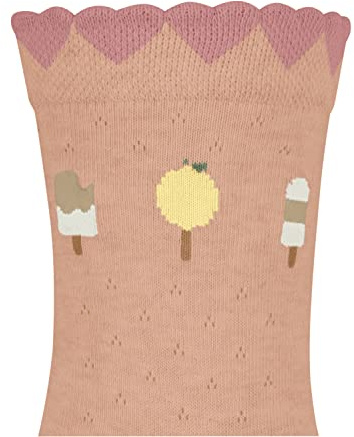 FALKE Unisex Kinder Socken Ice Cream K SO Baumwolle gemustert 1 Paar, Orange (Coral 8677), 35-38