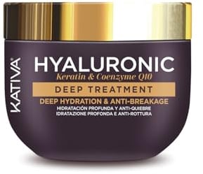 KATIVA - Hyaluronic Keratin Q10 Intensiv Haarmaske | 300 ml | Pflegt intensiv. Tierversuchsfrei, vegan, glutenfrei