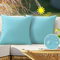 VAKADO Aqua Outdoor Wasserdichte Kissenbezüge Dekorative Türkis Terrassenmöbel Kissenbezüge Dekokissen Zierkissen Dekor für Gartenbank Veranda Couch Zelt Sonnenschirm