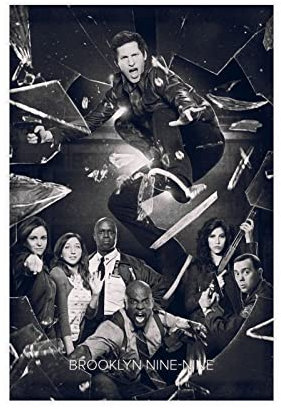 Retro-Filmposter Brooklyn Nine Nine Leinwand Poster Leinwand Schlafzimmer Dekor Sport Landschaft Büro Zimmer Dekor Geschenk Rahmen Stil 30 x 45 cm