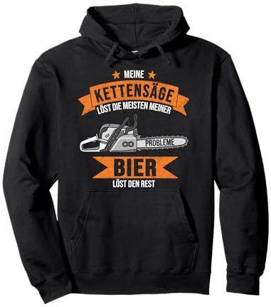 Kettensäge Bier Benzin Holz Motorsäge Pullover Hoodie