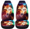 chaqlin Frauen Universal Auto Sitzbezüge Set mit 3D Bunte Wolf Print Fahrzeug Bucket Seat Cover Set von 2 Pcs Universal Auto Vordersitz Kissen Protector