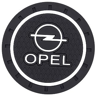 VeroCh 2 PCS Universal Car Cup Holder Coaster,Silica gel Anti-Slip Shockproof Car Cup Holders,For OPEL Grandland X Mokka X Zafira C,With Logo Badge Styling