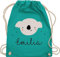 Geschenk mit Namen personalisiert by Shirtracer Turnbeutel Rucksack - Süßer Koalabär Koala Koalas - Unisize - Türkis - geschenke tasche baumwolle
