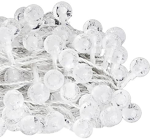 vidaXL LED Lichterkette Kugeln Weihnachtsbeleuchtung Garten Party Innen Außen Deko Beleuchtung Weihnachtsdeko 40m 400 LEDs Warmweiß 8 Funktionen