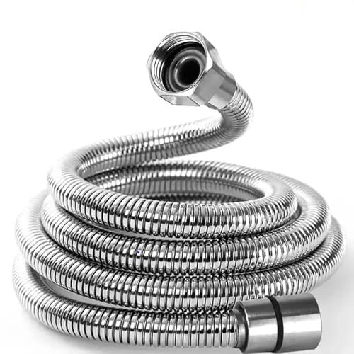 LASC Manguera de Ducha de 1.8m - Manguera Ducha Cable Universal con Tubo Interior de Goma Reforzado con Malla - Flexo de Ducha de Acero Inoxidable