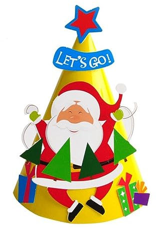 CHILDWEET 5st Papierdekorationen Christbaumschmuck Weihnachtsdekorationen Weihnachtsschmuck Cartoon-Hut Aus Papier Partyschmuck Weihnachten DIY Hut Papierhut Hirsch Ältere