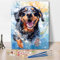 TISHIRON Paint by Number for Adults Paint by Number Dog Running Through Water for Adult Kids and Beginners Canvas Art Home Decor Artwork Painting by Numbers Canvas Gift 16x20 in