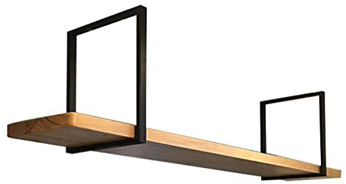 SnamicE Retro-Industrie-Lagerregal aus massivem Holz aus Eisen zur Deckenmontage, dekorativer Hängerahmen für Restaurants und Bars (Größe: 100 × 30 × 50 cm) (120 × 30 × 50 cm)