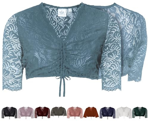 Spieth & Wensky Ansbach Women's Dirndl Blouse, Hellblau, 36
