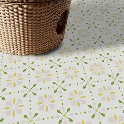 Alwayspon 20Pcs 20cmx20cm Yellow and Pink Waterproof Vinyl Flooring Self Adhesive Floor Tiles Sticker Peel and Stick Vinyl Flooring Planks for Kitchen Living Room and Bathroom Floor, PTF78