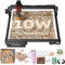 ATOMSTACK 12 W Lasergravierer, A10 PRO V2 Laserschneider, 0,06 mm hochpräzise Lasergravurmaschine für Holz und Metall, dunkles Acryl, Glas, Leder（Schwarz）