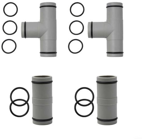 DUJAE Filtro de Manguera de jardín, práctico Juego de adaptadores de Manguera de Piscina, Adaptador de Bomba de Filtro de Junta en T a Prueba de Fugas,