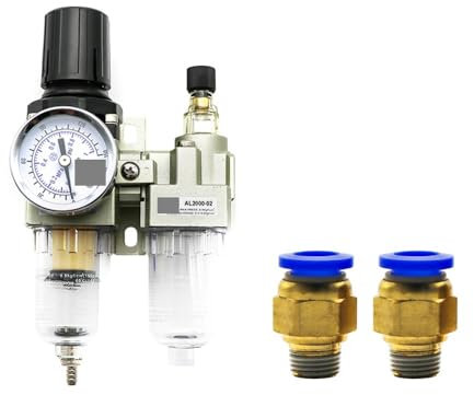 Air Pump Compressor Oil Filter Regulator Trap Pneumatic Water Separator Pressure Manual Drainage Supply AC2010-02 Type(AC2010-02 w PC4mm)