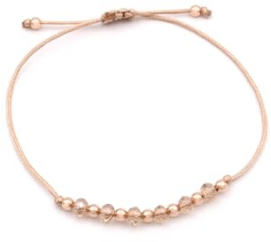 beautySart Freundschaftsarmband mit 925 Silber Perlen | verstellbares Makramee Armband in Rosenholz