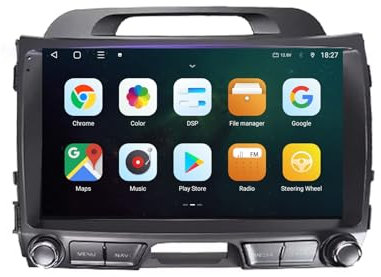 9 Pollici Android 13 Autoradio per Kia Sportage 3 SL 2010-2016 Navigazione GPS Touch screen con Bluetooth SWC FM RDS Radio AHD WIFI DVR Ventola di raffreddamento(2+32G)
