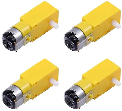 4stk TT Motor DC3V-6V Getriebemotor Doppelwelle 200RPM DC 3-6VGetriebemotor | für DIY Smart Auto Roboter,Double Axis 1:48 (B)