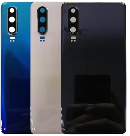Kompatible Rückglasscheibe für Huawei P30 Modell ELE-L29 / ELE-L09 - Akku-Tür-Rückabdeckung, Akku-Rückabdeckung Gehäuse Ersatzteil (Schwarz)