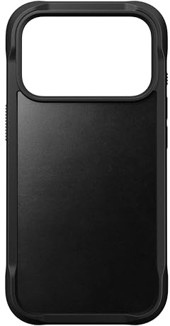 NOMAD Rugged Leather Case | für iPhone 17 Pro |Schutzhülle aus Polycarbonat mit TPU-Bumper | Matte PET-Rückseite | MagSafe-kompatibel | Black Horween