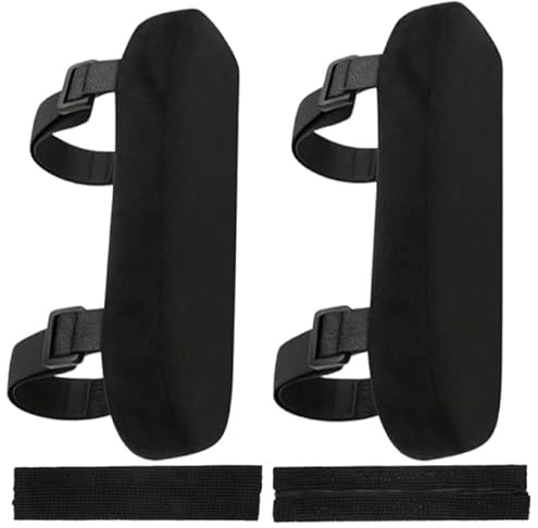 STAVHERT 3-Teiliges Armlehnen Polster, Armlehnenschoner für Gartenstühle | Inklusive 2 Armlehnenschoner (22,5x8,5x3 cm) und 1 Bezug (45x8,14 cm) für Bürostühle zur Unterstützung der Arme