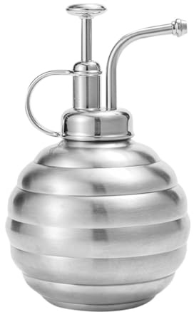 Edelstahl Sprühflasche für Pflanzen 400ml mit Dosierkontrolle Silber