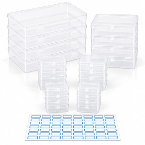 LJY 24 Plastic Boxes, 4 Sizes for Diamond Painting