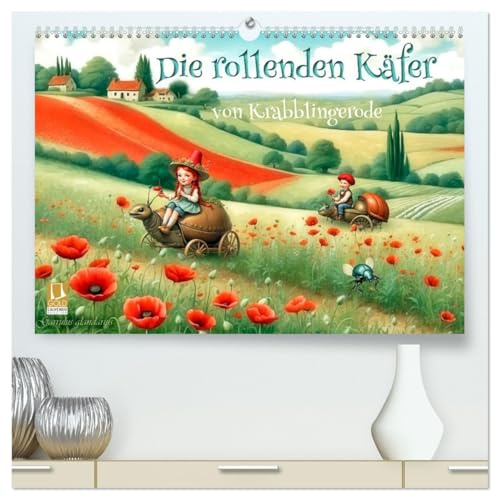 Die rollenden Käfer von Krabblingerode (hochwertiger Premium Wandkalender 2026 DIN A2 quer), Kunstdruck in Hochglanz: Ein krabbeliger Käferspaß auf Rädern (CALVENDO Spass)