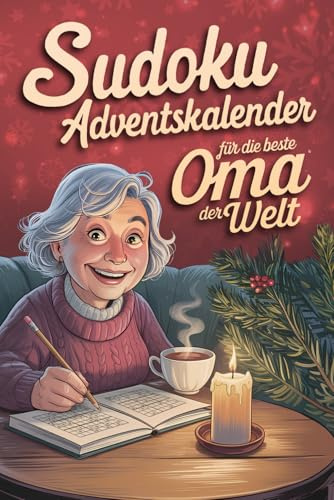 Sudoku Adventskalender für die beste Oma der Welt: Weihnachtlicher Rätselspaß mit 144 Sudokus, lustigen Gedichten und festlichen Erinnerungen. Das perfekte Geschenk für jede Oma.