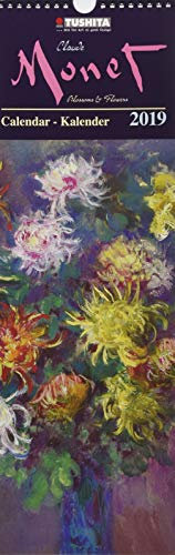 Monet Flowers 2019: Kalender 2019 (Slimeline 17x50cm)