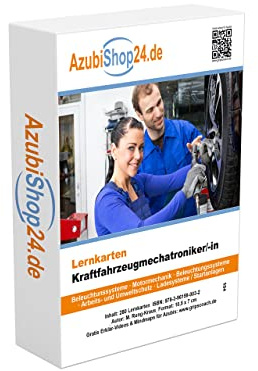 AzubiShop24.de Basis-Lernkarten, Kraftfahrzeugmechatroniker KFZ Mechatroniker: Prüfungsvorbereitung auf die Abschlussprüfung Kraftfahrzeugmechatroniker/-in