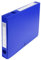 Exacompta 54632E 10er Pack Sammelbox OPAK für DIN A4 mit Rückenschild beidseitig 40 mm breit aus starkem Kunststoff Archivbox Heftbox Sammelmappe ideal für Schule und Büro blau