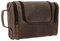 Gusti Kulturbeutel Leder - Chester Kosmetiktasche aus Büffelleder, Herren, wasserabweisend, viele Fächer, Haken zum Aufhängen, Kulturtasche Herren Leder, nachhaltig, Braun