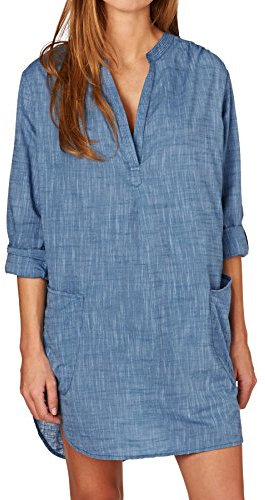 Seafolly Women's Basics Boyfriend Beach Shirt Swimwear Cover-Ups, Chambray, Small