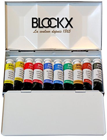Blockx Boîte bijou de 10 tubes 5 ml d'aquarelle extra-fine
