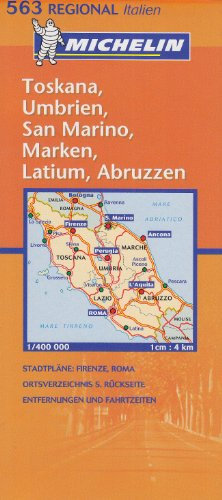 Regionalkarte Toskana, Umbrien (MICHELIN Regionalkarten, Band 563)