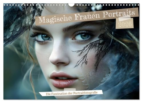 Magische Frauen Portraits (Wandkalender 2026 DIN A3 quer), CALVENDO Monatskalender: Lassen Sie sich jeden Monat aufs Neue durch die zauberhaften KI-Potrait Fotos verzaubern. (CALVENDO Menschen)