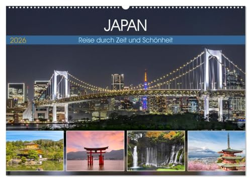 JAPAN Reise durch Zeit und Schönheit (Wandkalender 2026 DIN A2 quer), CALVENDO Monatskalender: Urbanes, Historie und Naturidyll erleben (CALVENDO Orte)