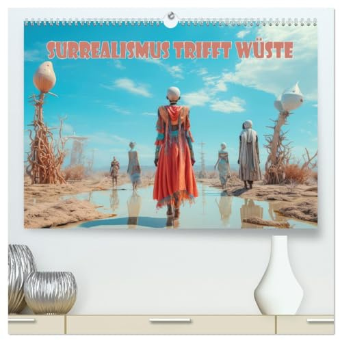 Surrealismus trifft Wüste (hochwertiger Premium Wandkalender 2026 DIN A2 quer), Kunstdruck in Hochglanz: Surreale Bilder in Wüstenlandschaften (CALVENDO Kunst)