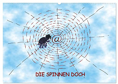 DIE SPINNEN DOCH (Wandkalender 2026 DIN A2 quer), CALVENDO Monatskalender: Knubbelige, lustige Spinnentierchen als Comicfiguren (CALVENDO Orte)