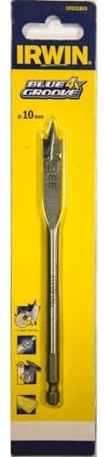 Irwin 10502805 4X Blue Groove Flat Bit, 10mm x 152mm