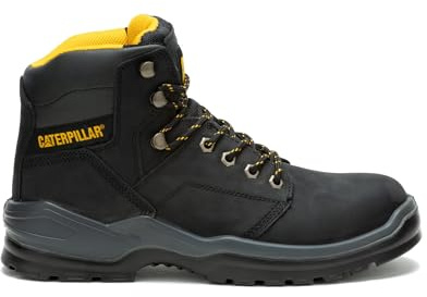 Caterpillar CAT Safety Footwear - CAT Striver Mens Black Lace Up Safety Boot - Size 7 UK - Black