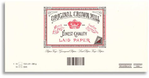 Crown Mill Classics Schreiben von Korrespondenz-Karten & Umschläge. 15Stück creme. C6/5/5(DL) Größe