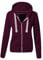 Generic - Sweat Femme Fille Uni Décontracté Manche Longue avec Capuche Extensible Zip Contraste Devant - S, Blanc
